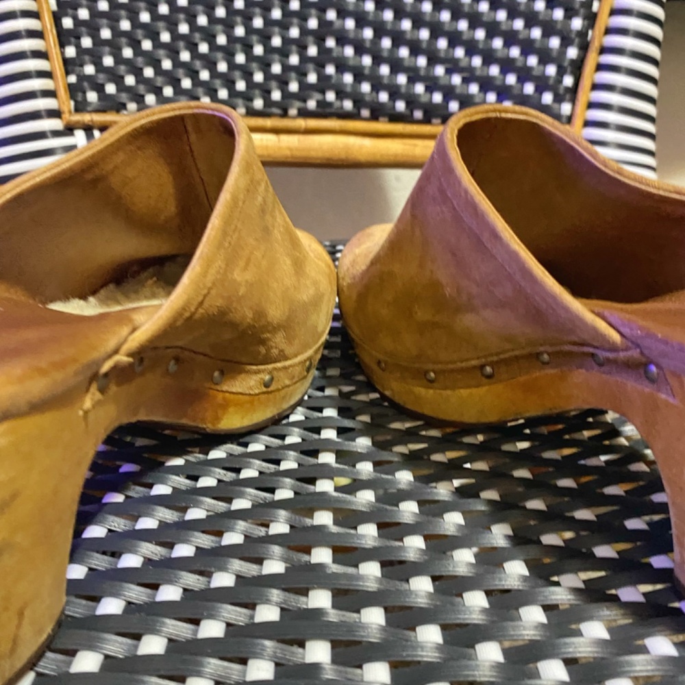 Size 9 Ugg Suede Colorblock Pattern Mules. - image 7